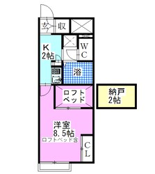 レオパレスメルベーユの物件間取画像